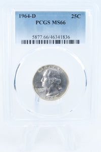 1964-D PCGS MS66 Washington Quarter Business Strike 25C
