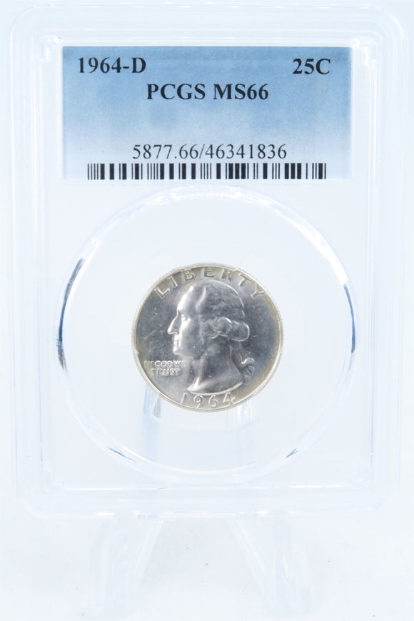 1964-D PCGS MS66 Washington Quarter Business Strike 25C