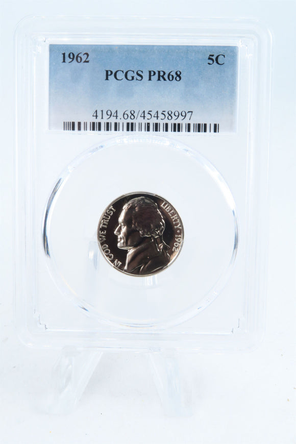 1962-P PCGS PR68 Jefferson Nickel Proof 5C