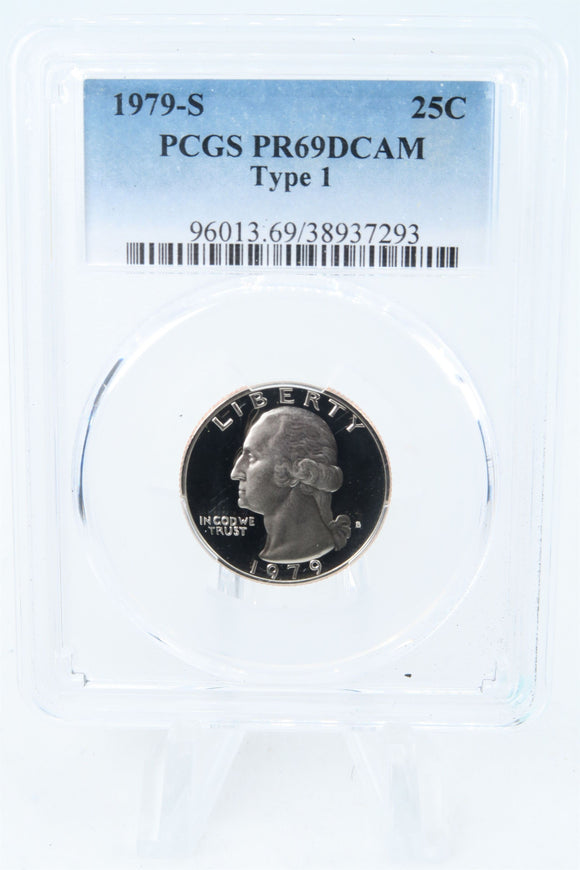 1979-S PCGS PR69DCAM Type 1 Washington Quarter Proof 25C