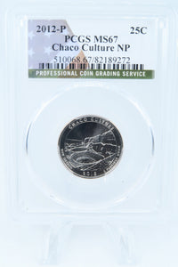 2012-P PCGS MS67 Chaco Culture NP Quarter Business Strike 25C