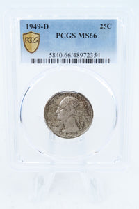 1949-D PCGS MS66 Washington Quarter Business Strike 25C