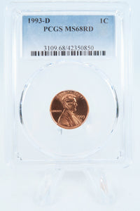 1993-D PCGS MS68RD Lincoln Memorial Cent Business Strike 1C