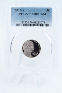 2013-S PCGS PR70DCAM Jefferson Nickel Proof 5C