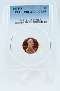 2008-S PCGS PR69DCAM Lincoln Memorial Cent Proof 1C