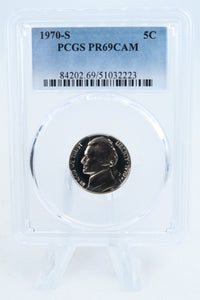 1970-S PCGS PR69CAM Jefferson Nickel Proof 5C
