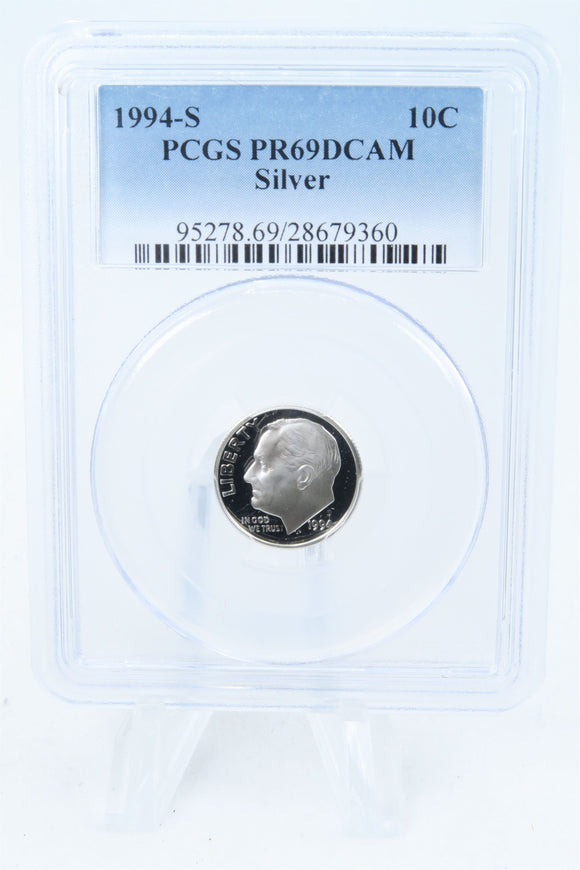 1994-S PCGS PR69DCAM Silver Roosevelt Dime Proof 10C