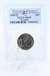 2006-D PCGS SP69 Nevada Satin Finish State Quarter 25C