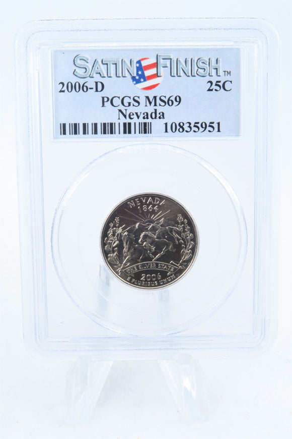 2006-D PCGS SP69 Nevada Satin Finish State Quarter 25C