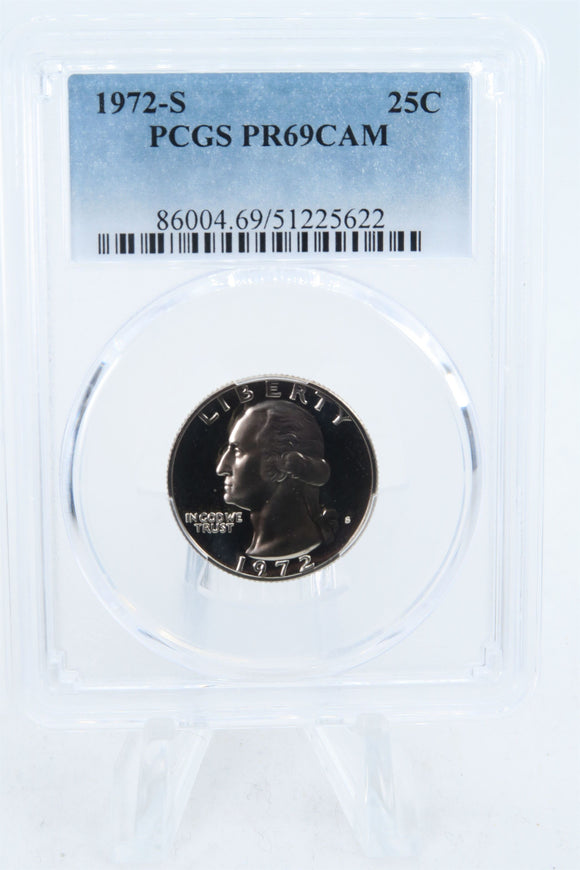 1972-S PCGS PR69CAM Washington Quarter Proof 25C