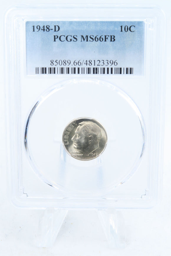1948-D PCGS MS66FB Roosevelt Dime Business Strike 10C