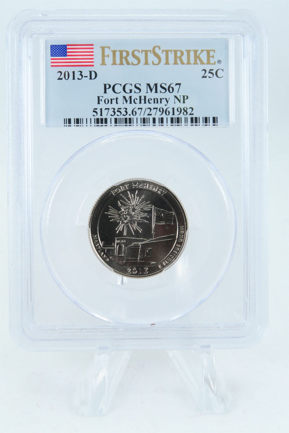 2013-D PCGS MS67 Fort McHenry NP Quarter Business Strike 25C