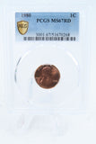 1980-P PCGS MS67RD Lincoln Memorial Cent Business Strike 1C