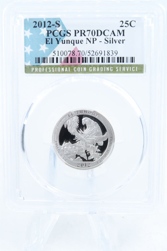 2012-S PCGS PR70DCAM Silver El Yunque NP Quarter Proof 25C