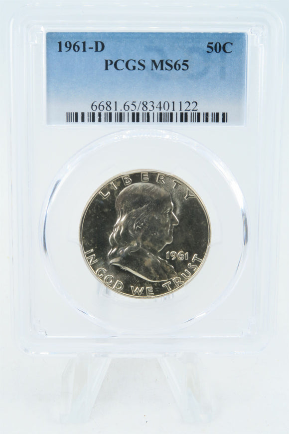 1961-D PCGS MS65 Franklin Half Dollar Business Strike 50C