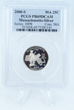 2000-S PCGS PR69DCAM Silver Massachusetts State Quarter Proof 25C