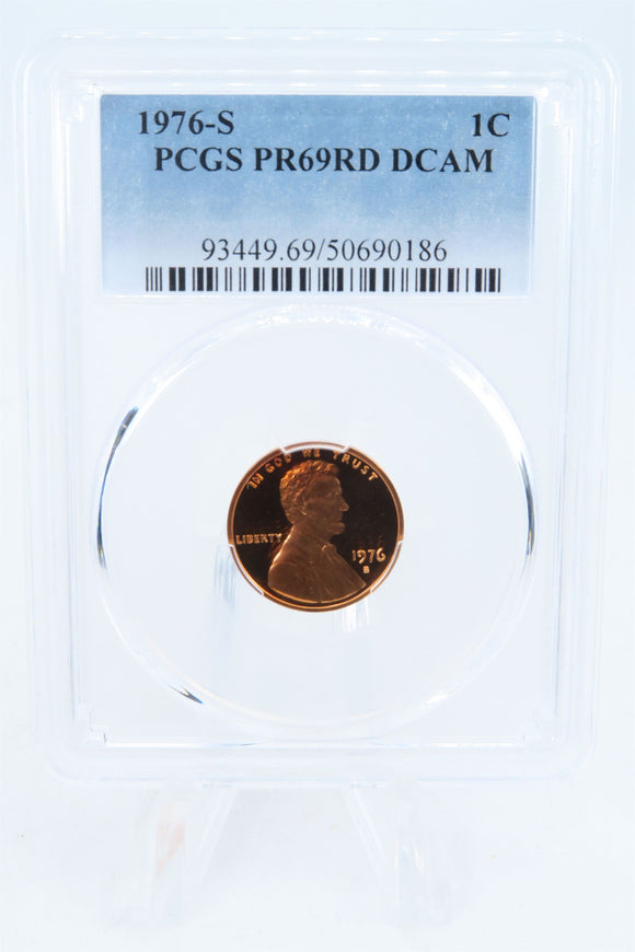 1976-S PCGS PR69DCAM Lincoln Memorial Cent Proof 1C