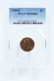 1949-S PCGS MS66RD Lincoln Wheat Cent Business Strike 1C
