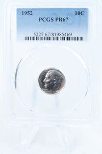 1952-P PCGS PR67 Roosevelt Dime Proof 10C