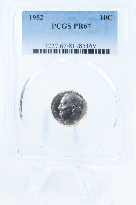 1952-P PCGS PR67 Roosevelt Dime Proof 10C