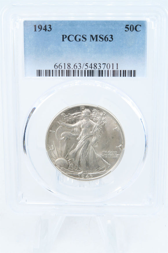 1943-P PCGS MS63 Walking Liberty Half Dollar Business Strike 50C