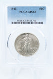 1943-P PCGS MS63 Walking Liberty Half Dollar Business Strike 50C