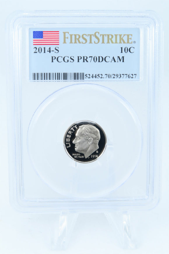 2014-S PCGS PR70DCAM First Strike Roosevelt Dime Proof 10C