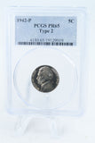 1942-P PCGS PR65 Type 2 Jefferson Nickel Proof 5C