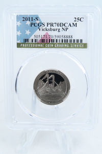 2011-S PCGS PR70DCAM Vicksburg NP Quarter Proof 25C
