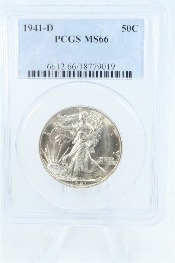 1941-D PCGS MS66 Walking Liberty Half Dollar Business Strike 50C