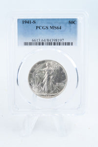 1941-S PCGS MS64 Walking Liberty Half Dollar Business Strike 50C