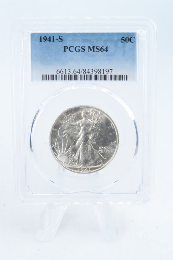 1941-S PCGS MS64 Walking Liberty Half Dollar Business Strike 50C