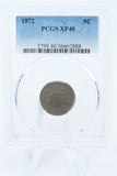 1872-P PCGS XF40 Shield Nickel Business Strike 5C