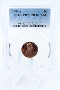 1986-S PCGS PR70DCAM Lincoln Memorial Cent Proof 1C