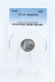 1919-P PCGS MS62FB Mercury Dime Business Strike 10C