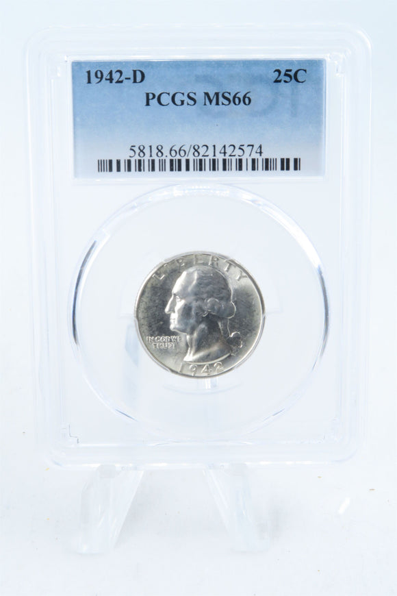 1942-D PCGS MS66 Washington Quarter Business Strike 25C