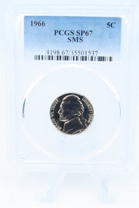 1966-P PCGS SP67 SMS Jefferson Nickel 5C