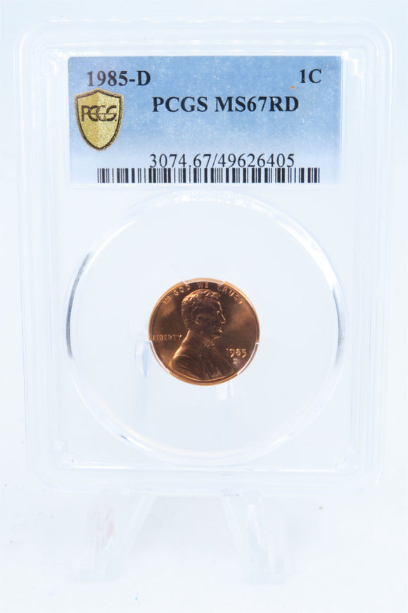 1985-D PCGS MS67RD Lincoln Memorial Cent Business Strike 1C