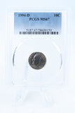 1994-D PCGS MS67 Roosevelt Dime Business Strike 10C