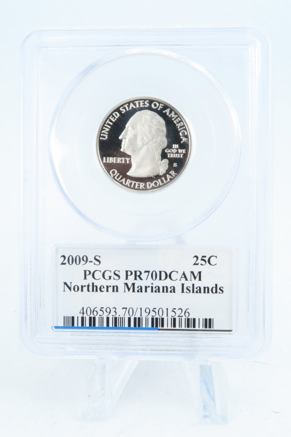 2009-S PCGS PR70DCAM Northern Mariana Islands Quarter Proof 25C