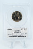 1999-D PCGS MS66 Connecticut State Quarter Business Strike 25C