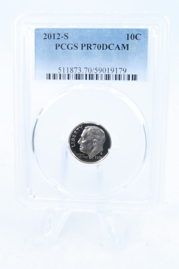 2012-S PCGS PR70DCAM Roosevelt Dime Proof 10C