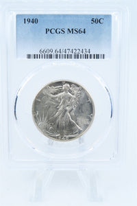 1940-P PCGS MS64 Walking Liberty Half Dollar Business Strike 50C