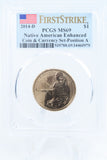 2014-D PCGS SP69 Native American Enhanced Position A Dollar