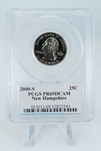 2000-S PCGS PR69DCAM New Hampshire State Quarter Proof 25C