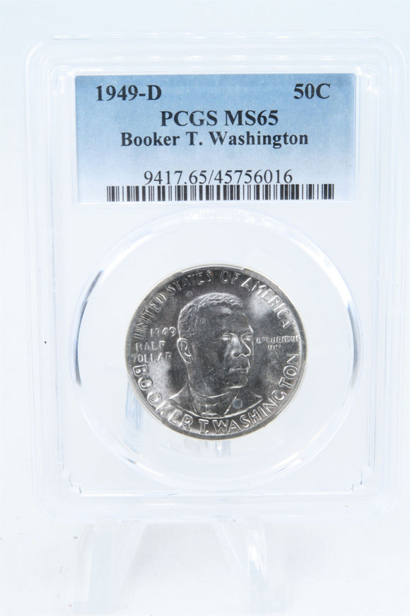1949-D PCGS MS65 Booker T. Washington Classic Commemorative Half Dollar 50C