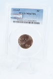2014-P PCGS MS67FS Jefferson Nickel Full Steps Business Strike 5C