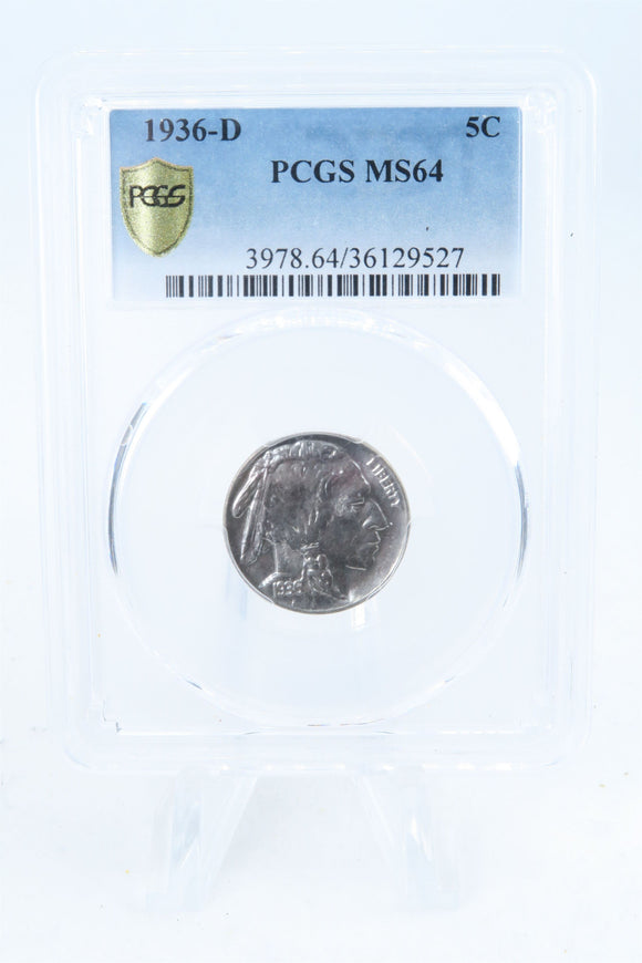 1936-D PCGS MS64 Buffalo Nickel Business Strike 5C