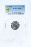 1936-D PCGS MS64 Buffalo Nickel Business Strike 5C