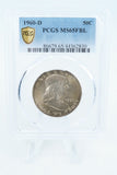 1960-D PCGS MS65FBL Franklin Half Dollar Full Bell Lines 50C